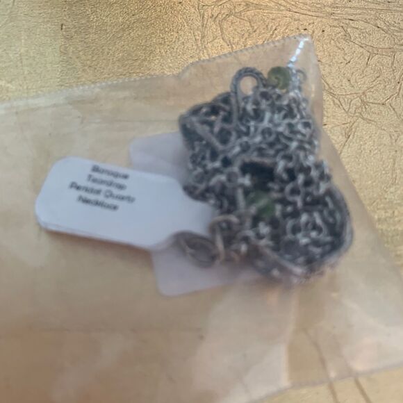 Sara Blaine/eSBe Baroque Teardrop Peridot Quartz Necklace - New - Picture 4 of 10